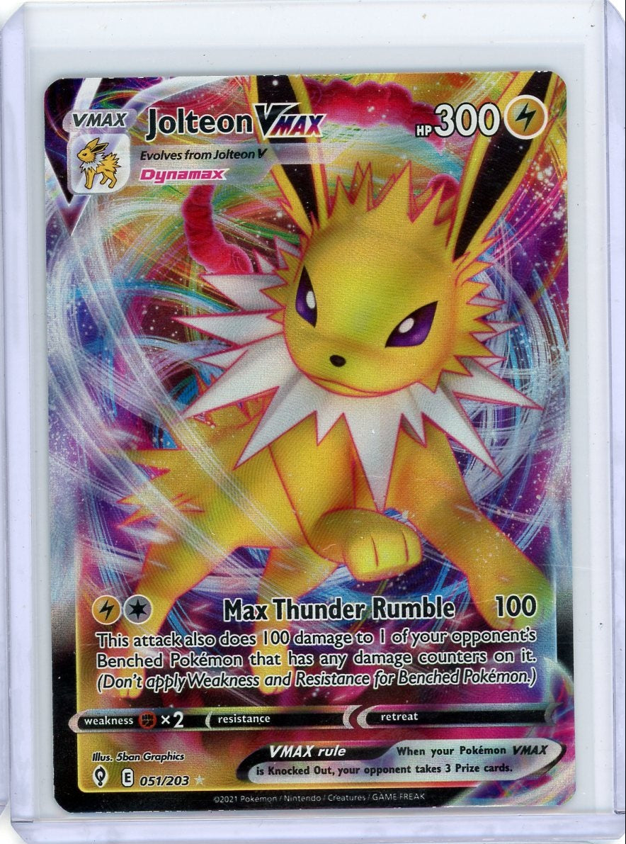 Jolteon VMAX 2021 Pokémon Evolving Skies rare holo 051/203