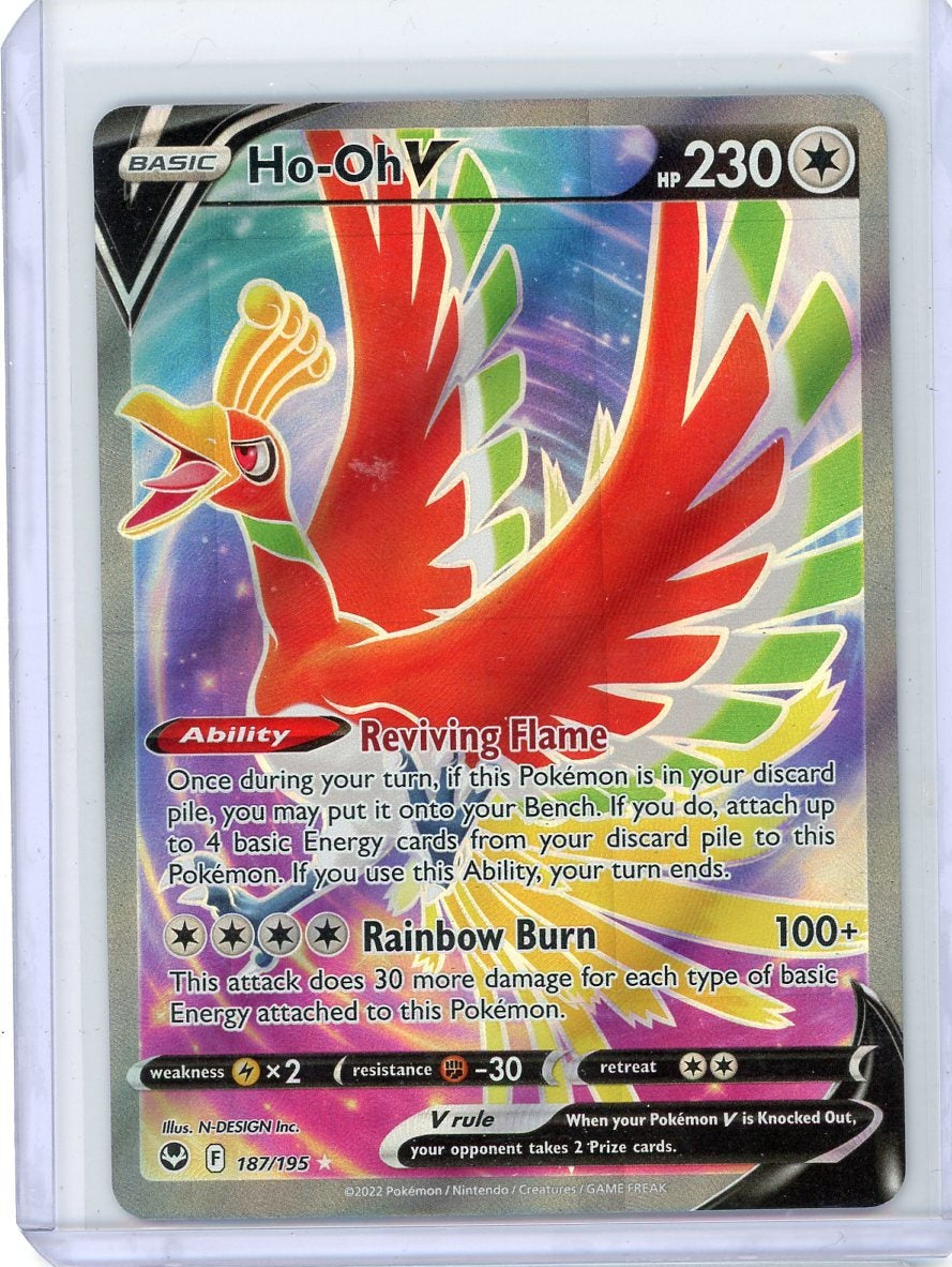 Ho-Oh V 2022 Pokemon rare holo 187/195
