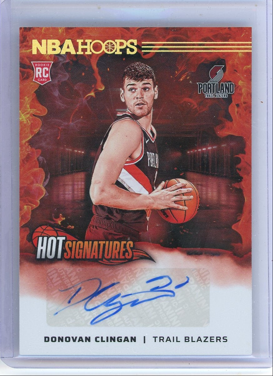 Donovan Clingan 2024-25 Panini NBA Hoops Hot Signatures autograph RC