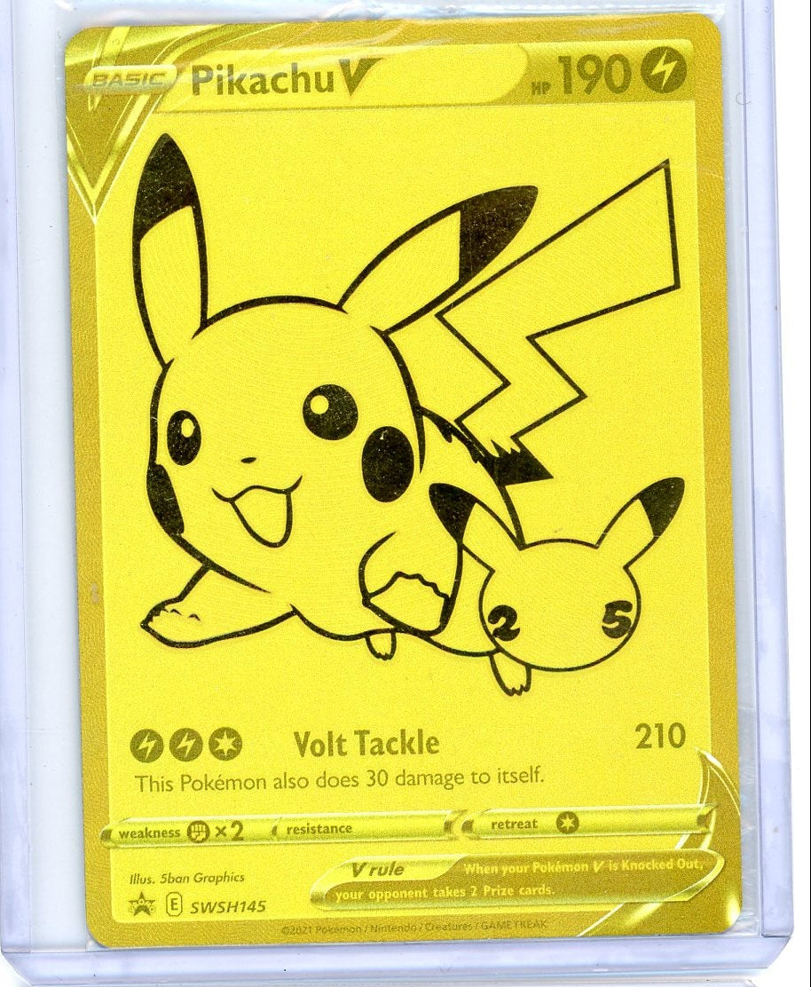Pikachu V SWSH145 Black Star Promo Celebrations UPC (Sealed)