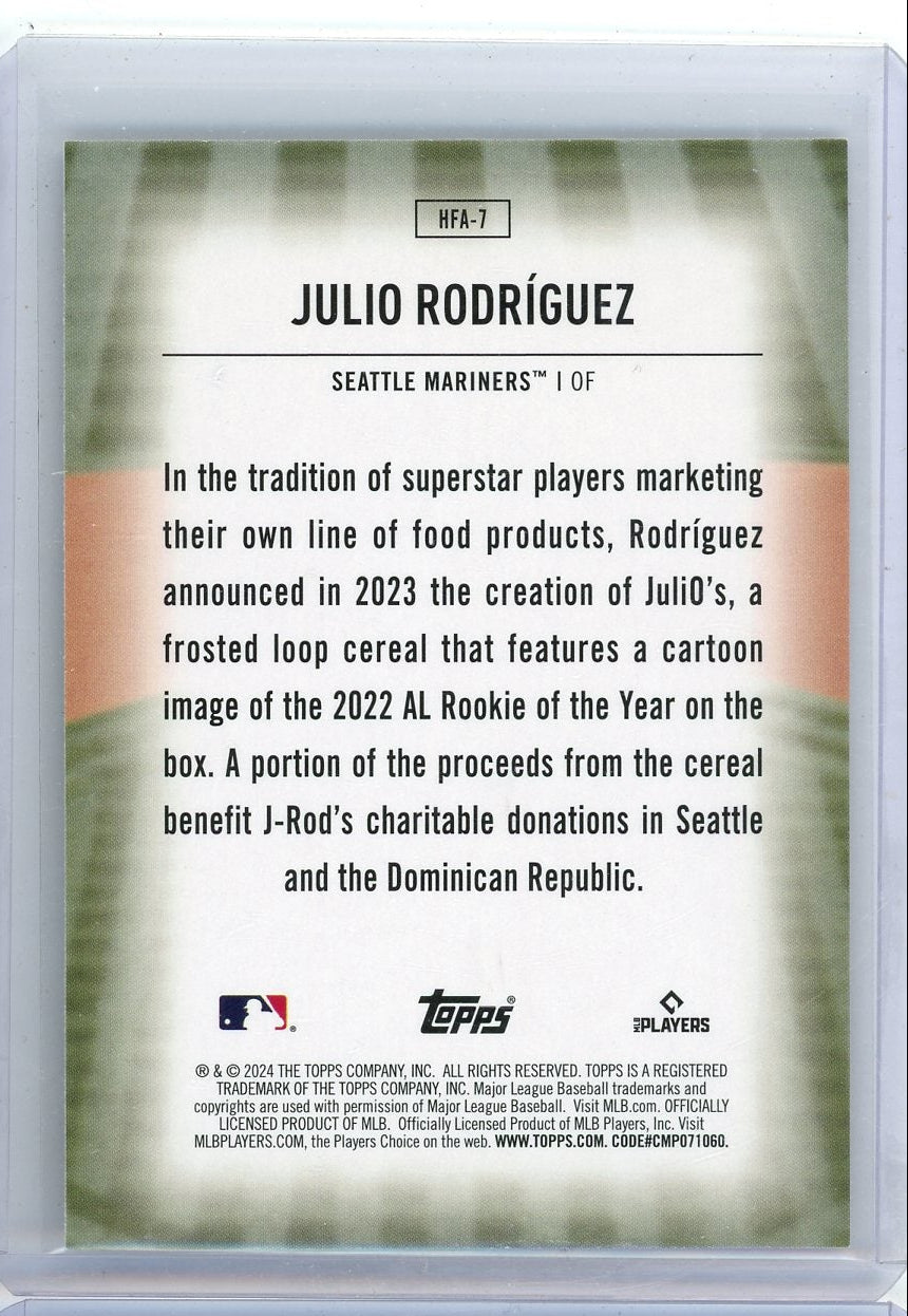 Julio Rodriguez 2024 Topps Home Field Advantage