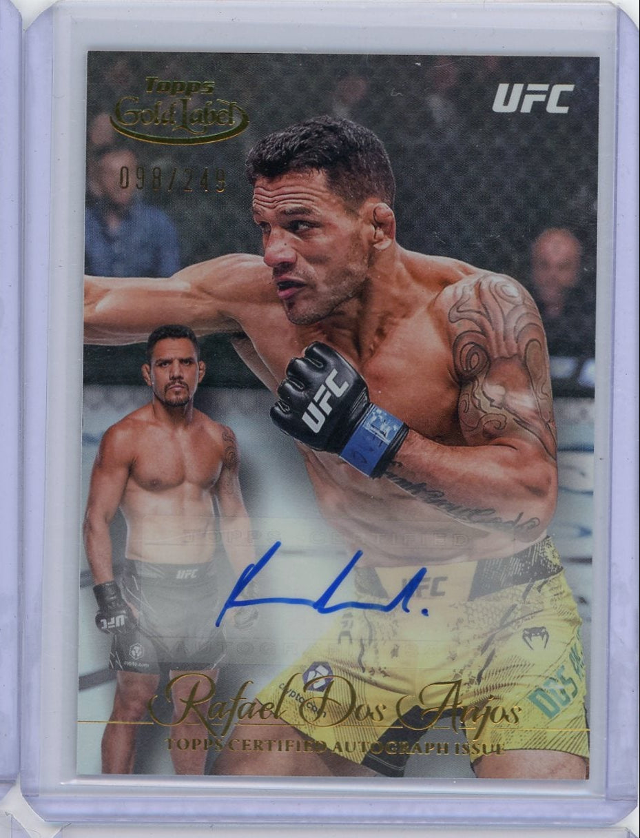 Rafael Dos Anjos 2024 Topps Gold Label autograph #'d 098/249