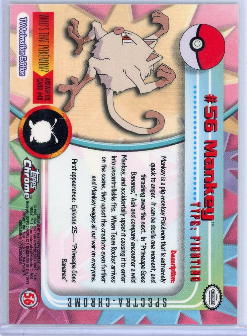 Mankey Pokémon Topps Chrome Spectra #56