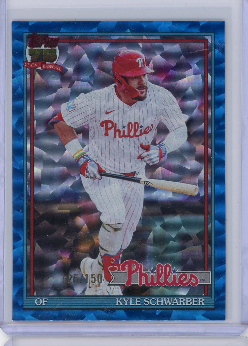 Kyle Schwarber 2026 Topps '91 blue foil #'d 125/150