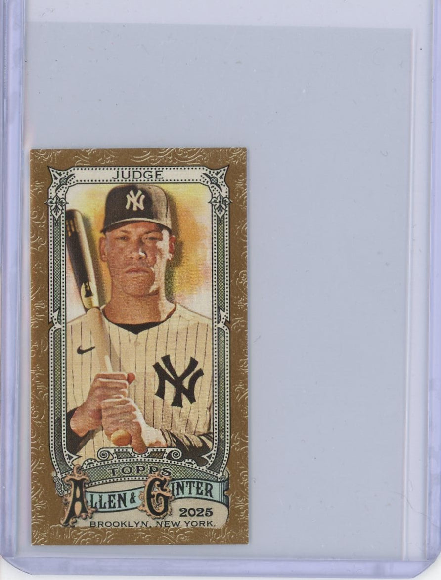 Aaron Judge 2025 Topps Allen & Ginter mini gold border sp