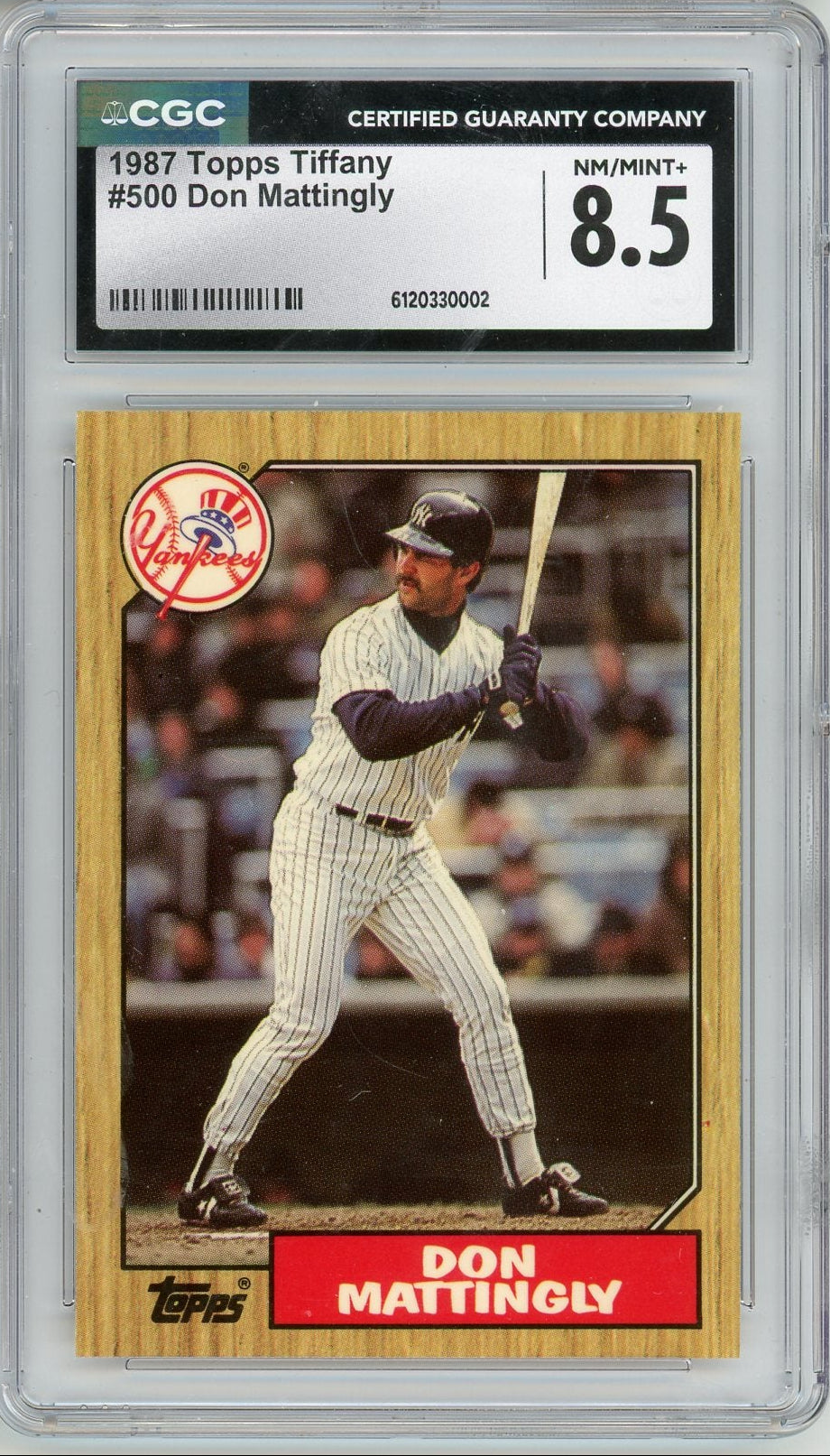 Don Mattingly 1987 Topps Tiffany CGC 8.5