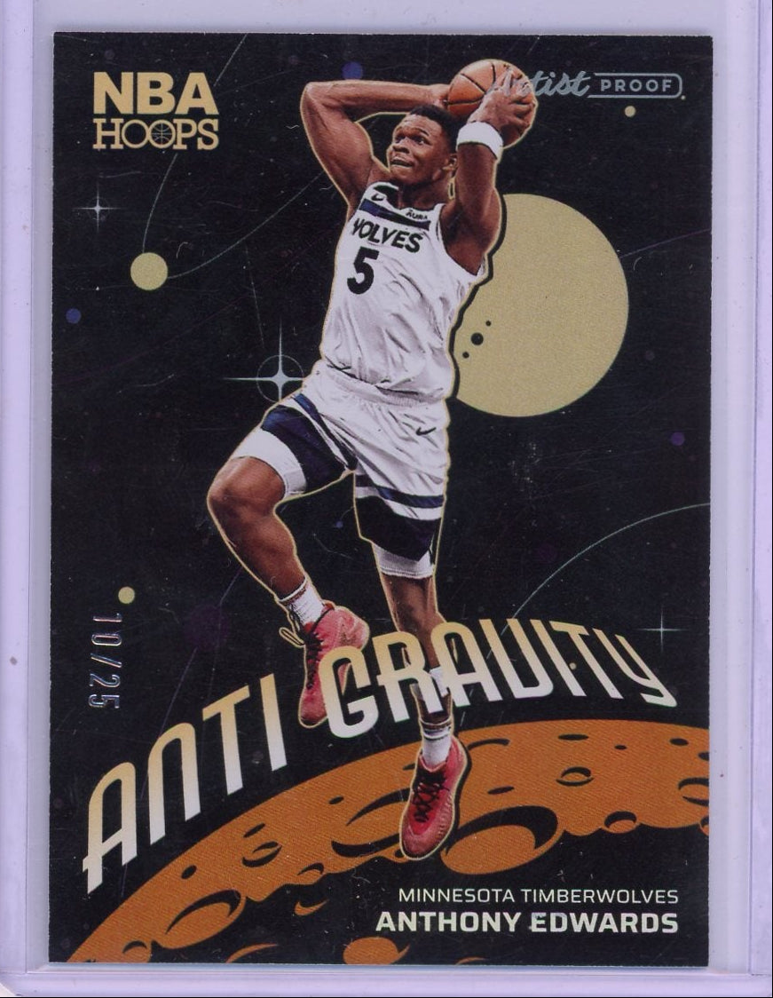 Anthony Edwards 2024-25 Panini NBA Hoops Anti Gravity Artist Proof #'d 10/25