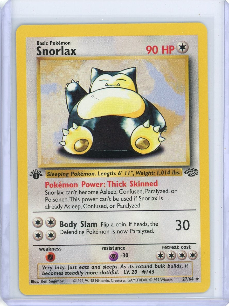 Snorlax 1999 Pokemon Jungle 1st Edition non-holo #27/64 LP