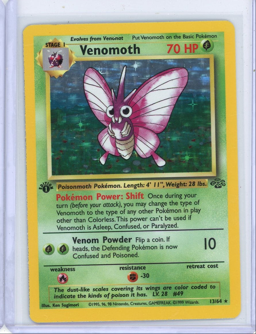 Venomoth 1999 Pokemon Jungle 1st Edition holo #13/64 LP