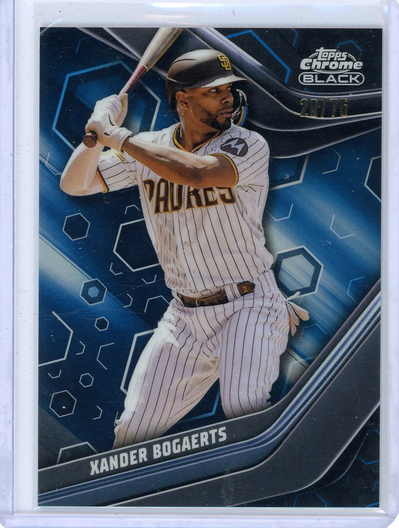 Xander Bogaerts 2023 Topps Chrome Black blue wave 