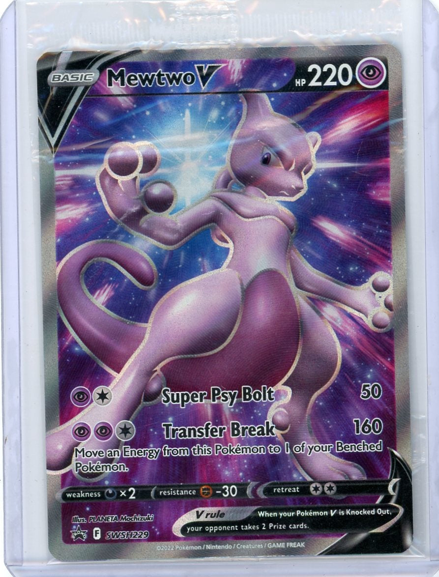 Mewtwo V 2022 Pokemon Full-Art Black Star Promo #SWSH229 (Sealed)