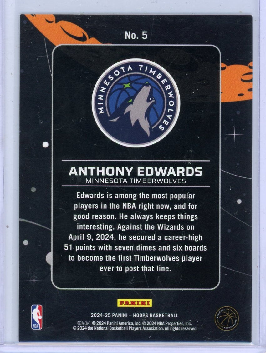 Anthony Edwards 2024-25 Panini NBA Hoops Anti Gravity Artist Proof #'d 10/25