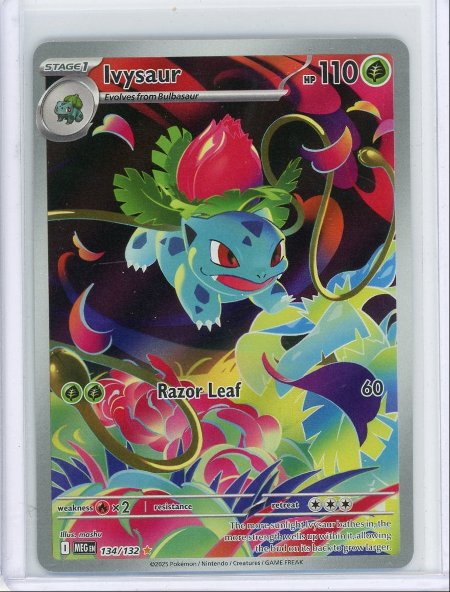 Ivysaur Pokémon Mega Evolution Illustration Rare #134/132