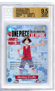 Monkey D Luffy 2026 One Piece College Basketball US Voyage Promo #P-055 BGS 9.5