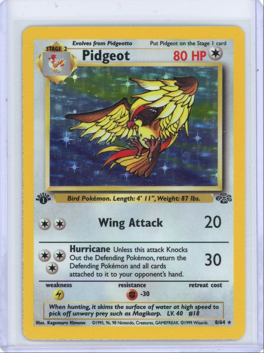 Pidgeot 1999 Pokemon Jungle 1st Edition holo #8/64 NM