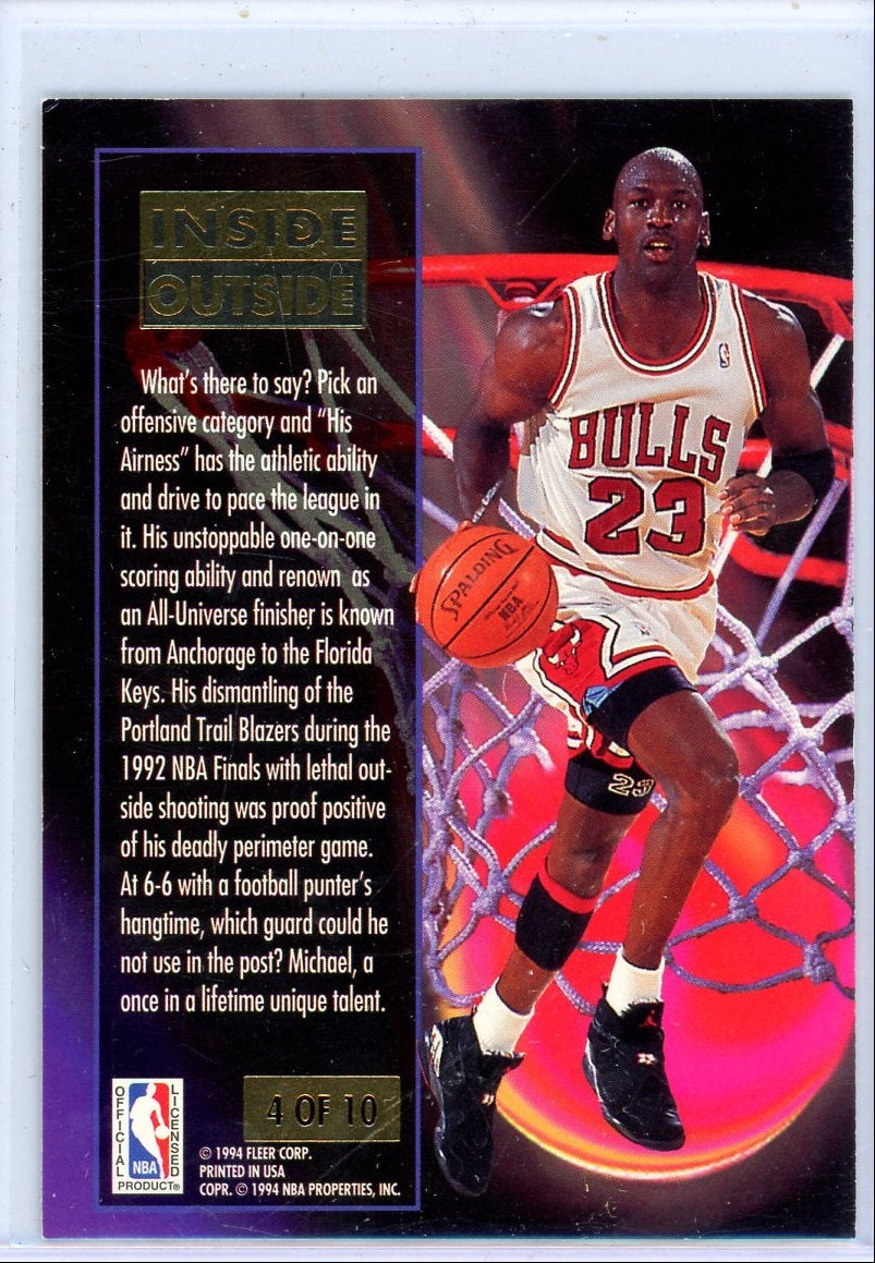 Michael Jordan 1993-94 Fleer Ultra Inside Outside