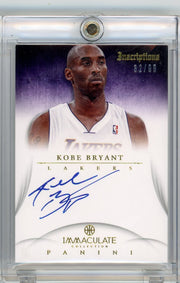 Kobe Bryant 2012-13 Immaculate Collections Inscriptions Autograph #'d 32/99