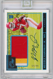 Mecole Hardman 2019 Panini One Rookie Patch Autographs Blue #'d 69/99