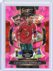 Cristiano Ronaldo Pink Ice Prizm Panini Select FIFA World Cup #48