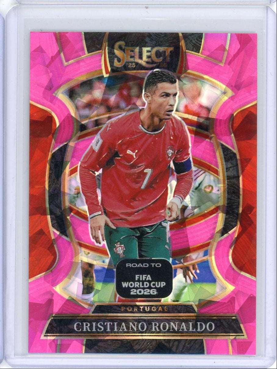 Cristiano Ronaldo Pink Ice Prizm Panini Select FIFA World Cup #48