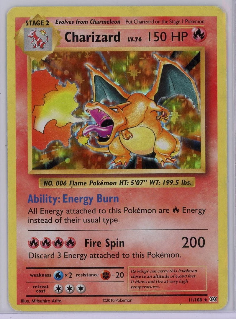 Charizard 2016 Pokemon XY Evolutions holo #11/108 HP/DMG