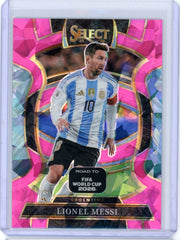 Lionel Messi Panini Select Pink Cracked Ice #56 FIFA World Cup 2026