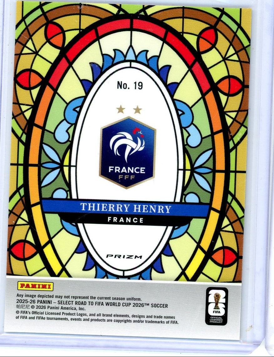 Thierry Henry Panini Select #19 FIFA World Cup Stained Glass
