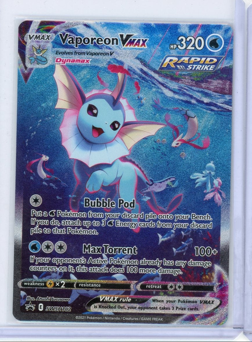 Vaporeon Vmax Pokémon Sword & Shield Black Star Promo #SWSH182