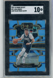 Luka Doncic 2023-24 Panini Select Basketball Light Blue Prizm #'d 33/299 SGC 10