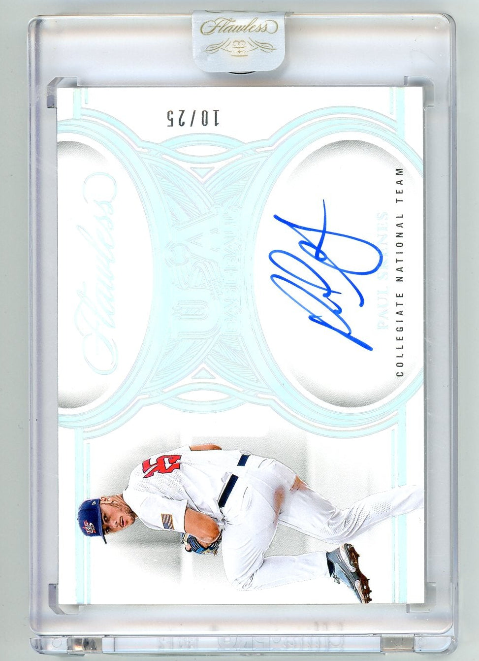 Paul Skenes 2025 Panini Flawless USA Baseball Signatures Auto #'d 10/25