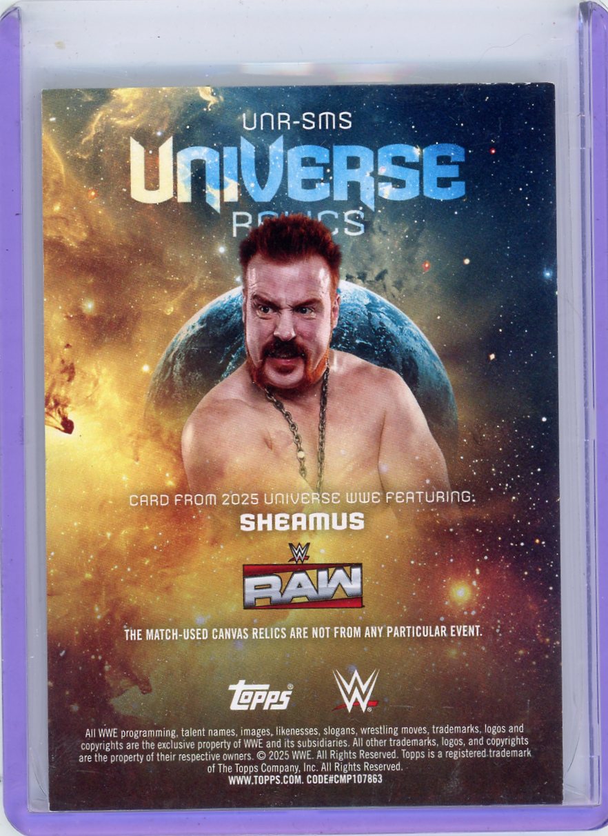 Sheamus 2025 Topps Universe WWE Universe Relics #'d 001/299