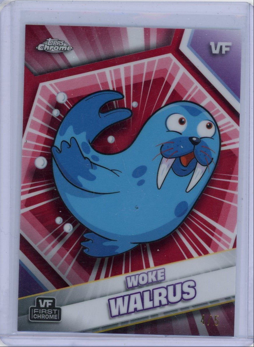 Woke Walrus Red Refractor Topps Chrome VeeFriends #194 4/5 1st Chrome