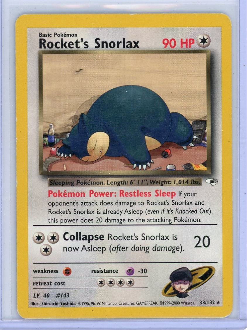 Rocket's Snorlax 2000 Pokémon Gym Heroes #33/132 (LP)