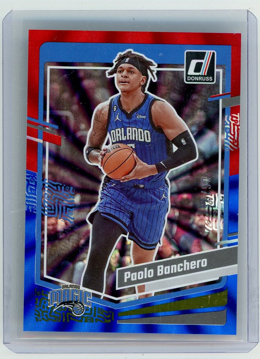 Paolo Banchero 2023-24 Panini Donruss Red and Blue Laser Holo #'d 06/15