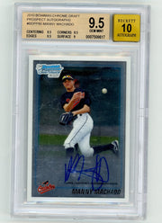 Manny Machado 2010 Bowman Chrome Draft 1st Bowman Prospects Autographs BGS 9.5 Auto 10