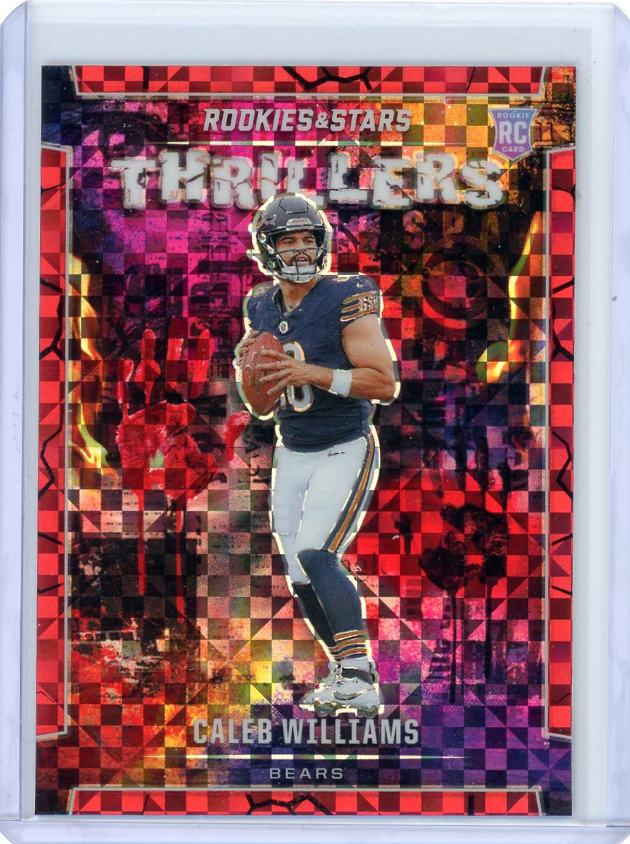 Caleb Williams 2024 Panini Rookies & Stars Thrillers Red Plaid RC