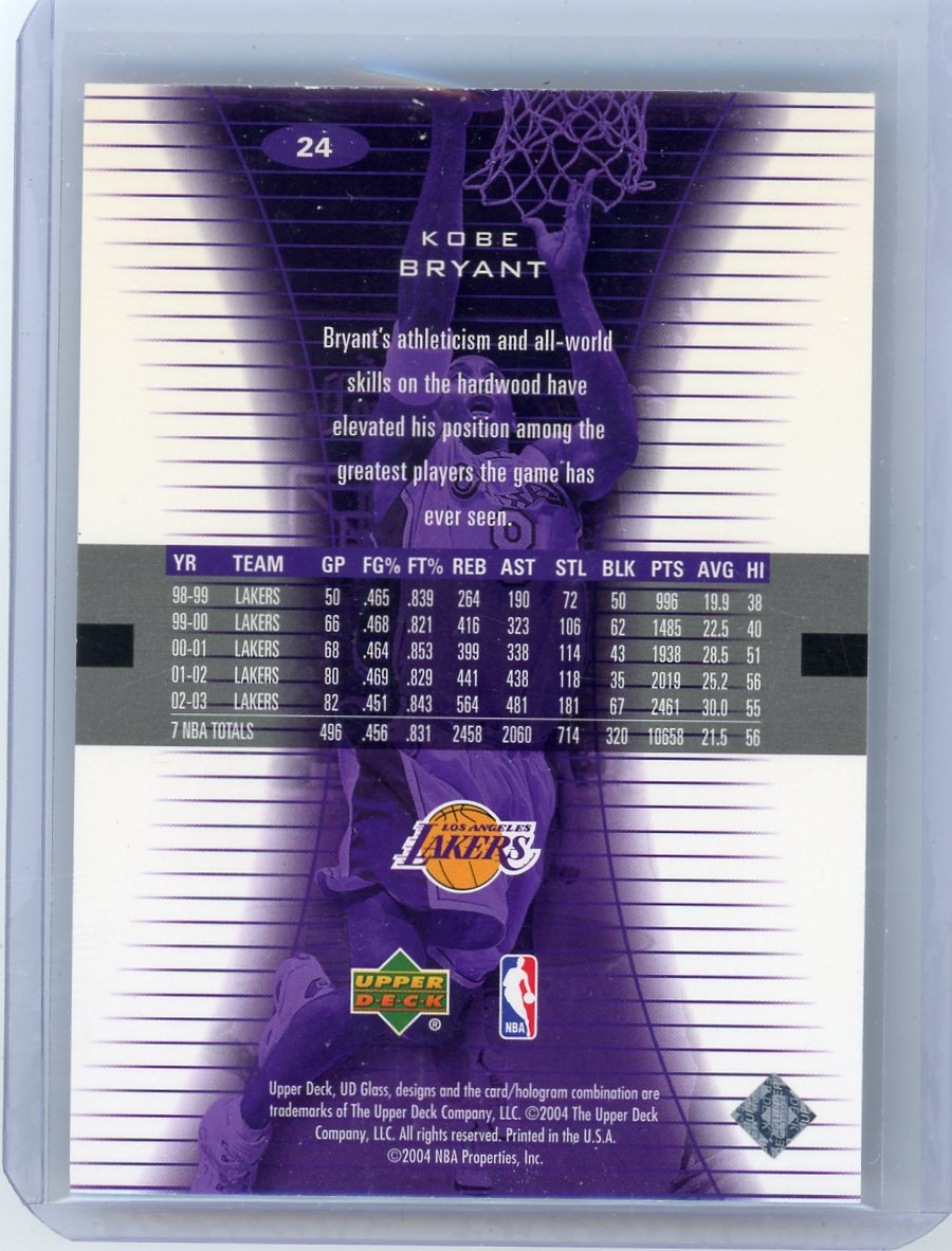 Kobe Bryant 2004 Upper Deck UD Glass #24