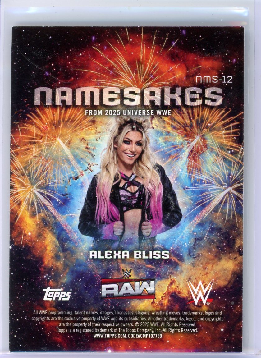 Alexa Bliss 2025 Topps Universe WWE Namesakes