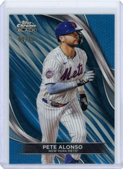 Pete Alonso 2024 Topps Chrome Black Blue Refractor #'d 69/75