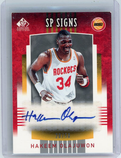 Hakeem Olajuwon 2004 Upper Deck SP Signature Edition SP Signs #'d 20/50