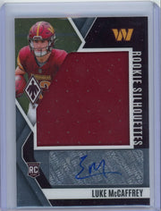 Luke McCaffrey 2024 Panini Phoenix Rookie Silhouettes RPA #'d 028/299