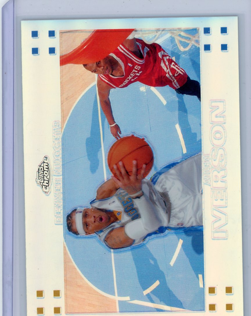 Allen Iverson 2007-08 Topps Chrome Refractor #'d 341/999