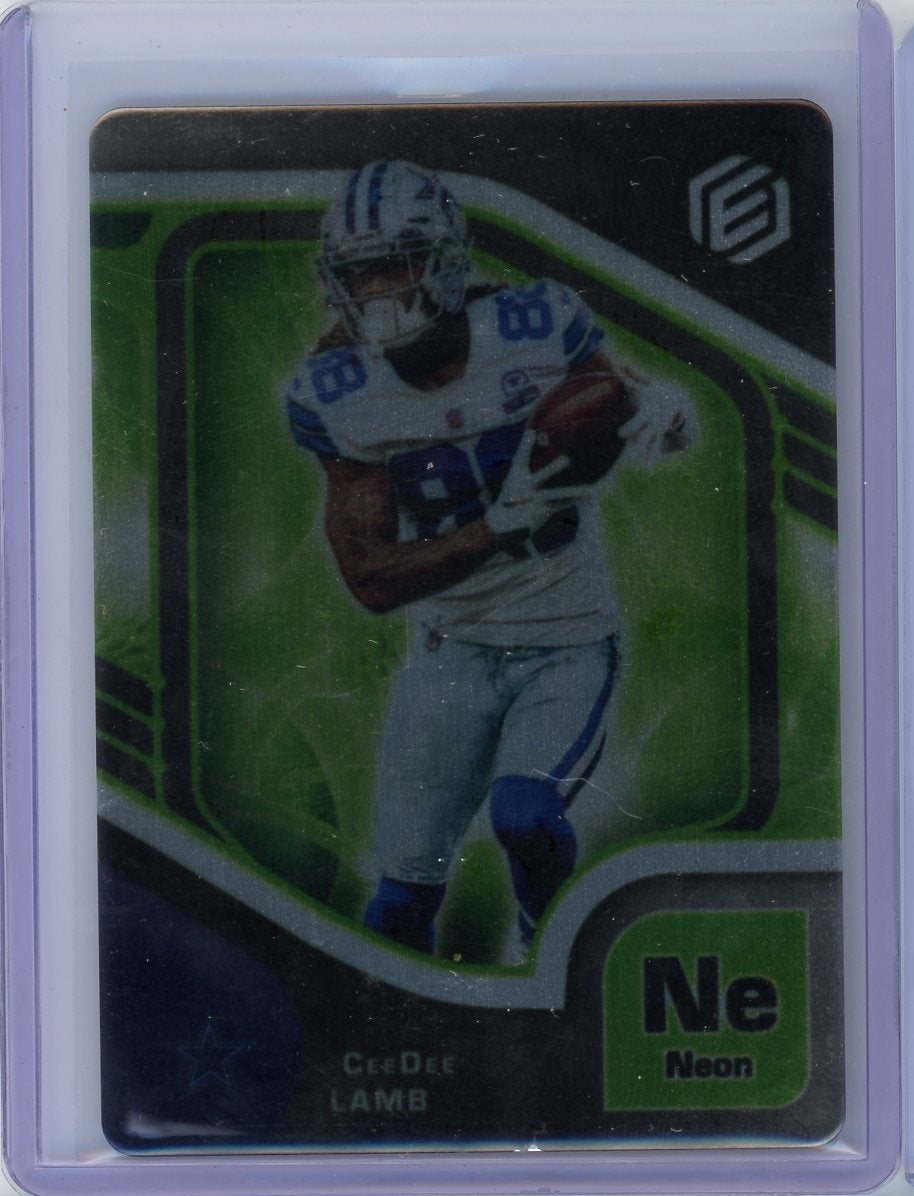 CeeDee Lamb 2021 Panini Elements Metal Neon #'d 01/10