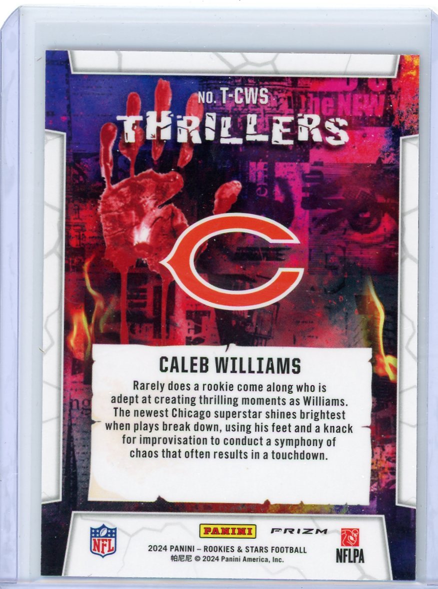 Caleb Williams 2024 Panini Rookies & Stars Thrillers Red Plaid RC