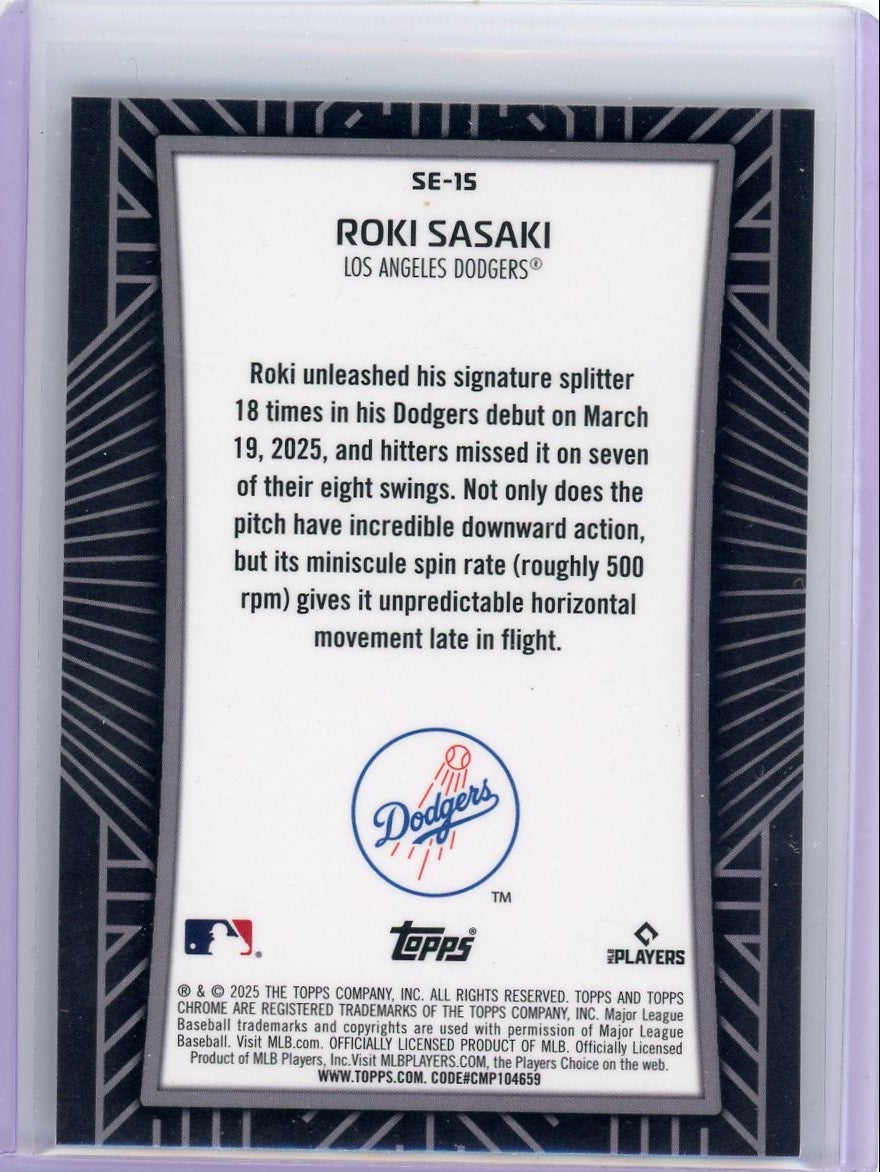Roki Sasaki 2025 Topps Chrome Shadow Etch RC