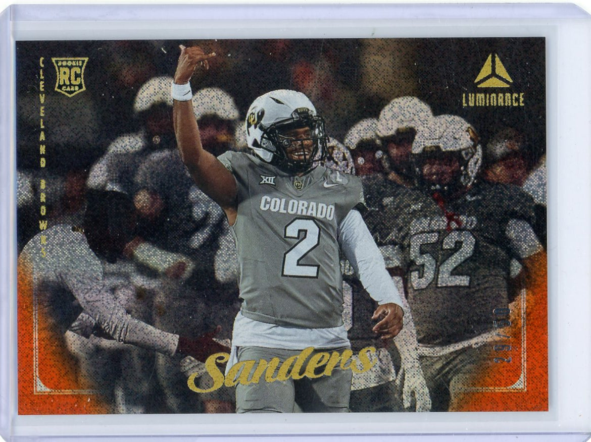 Shedeur Sanders 2025 Panini Luminance Orange #'d 29/50