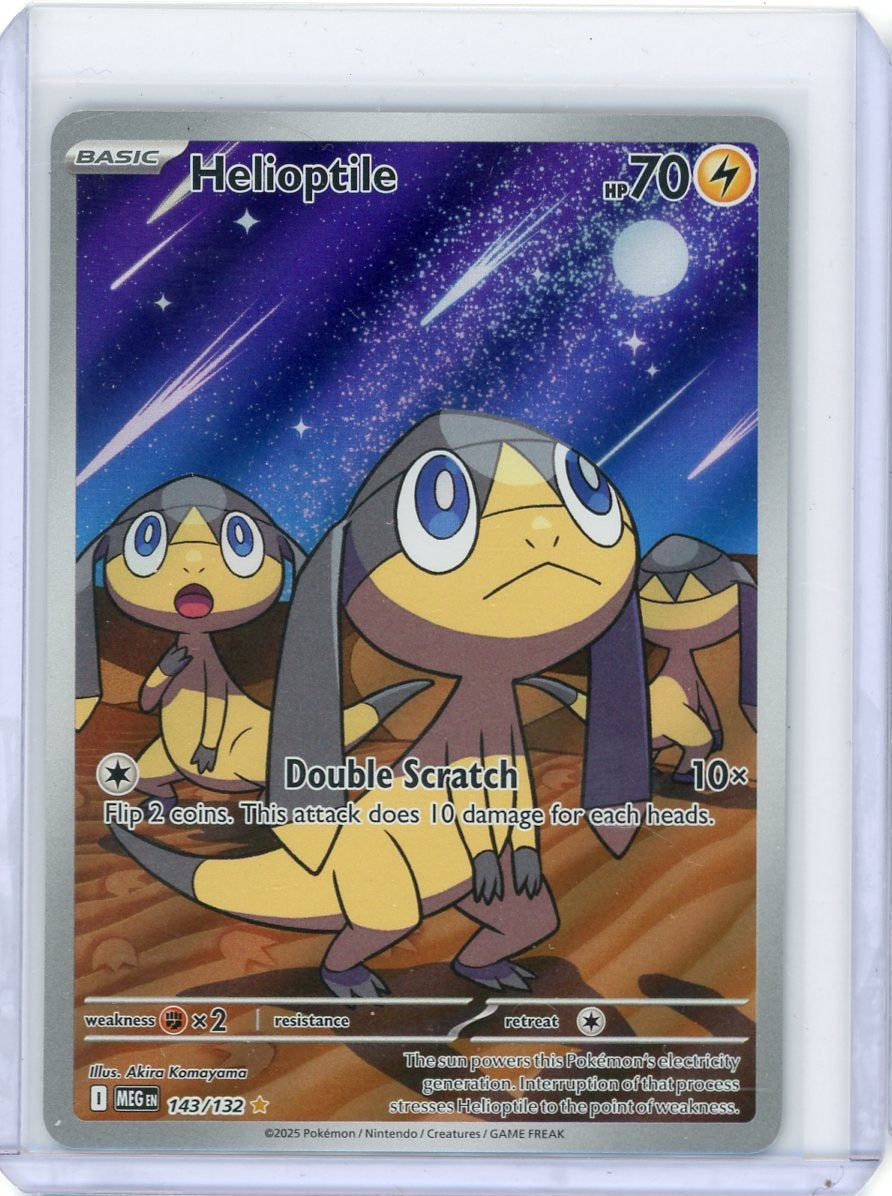 Helioptile Pokémon Mega Evolution Illustration Rare 143/132