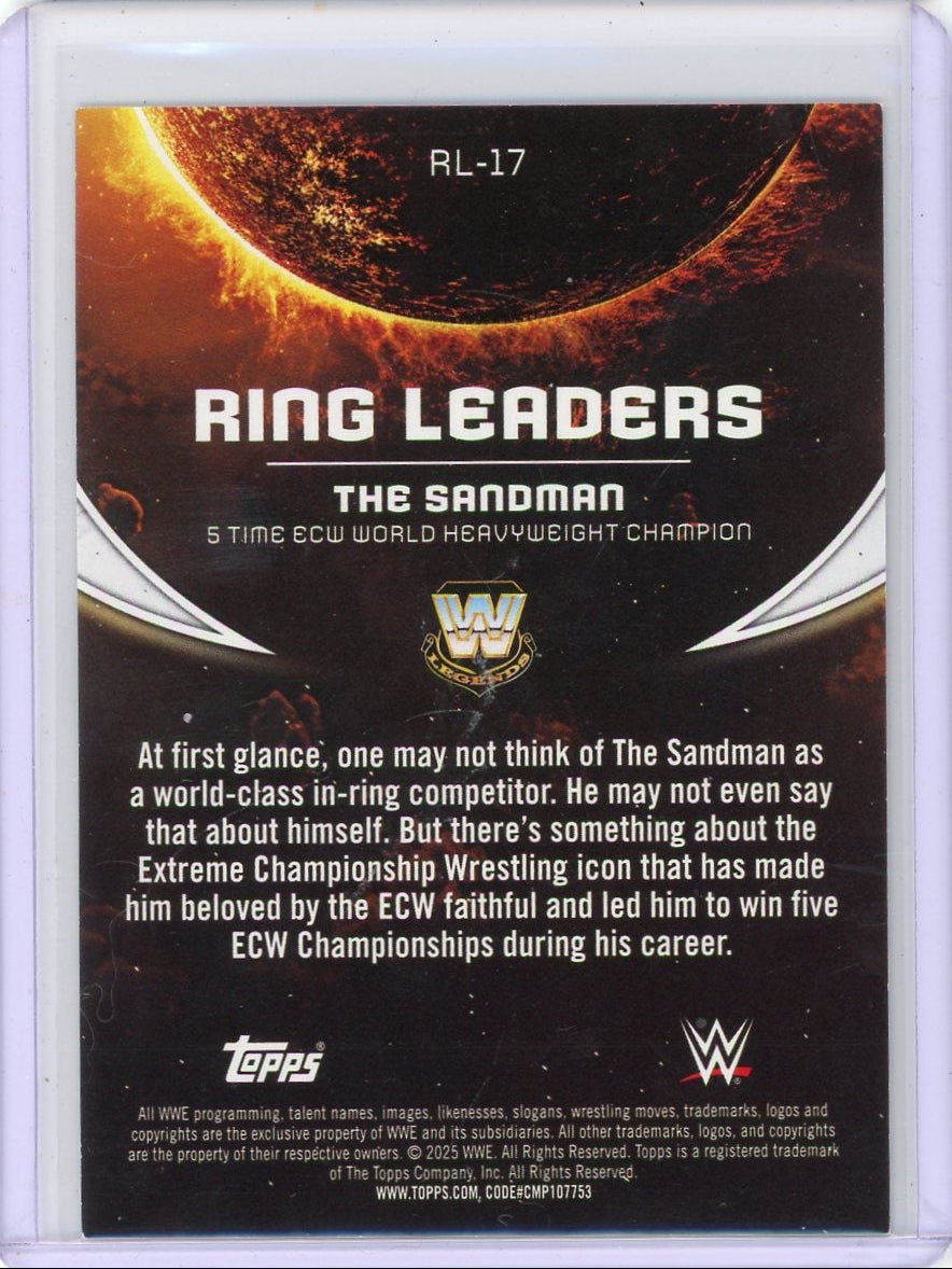The Sandman 2025 Topps Universe WWE Ring Leaders Green Electric #'d 97/99