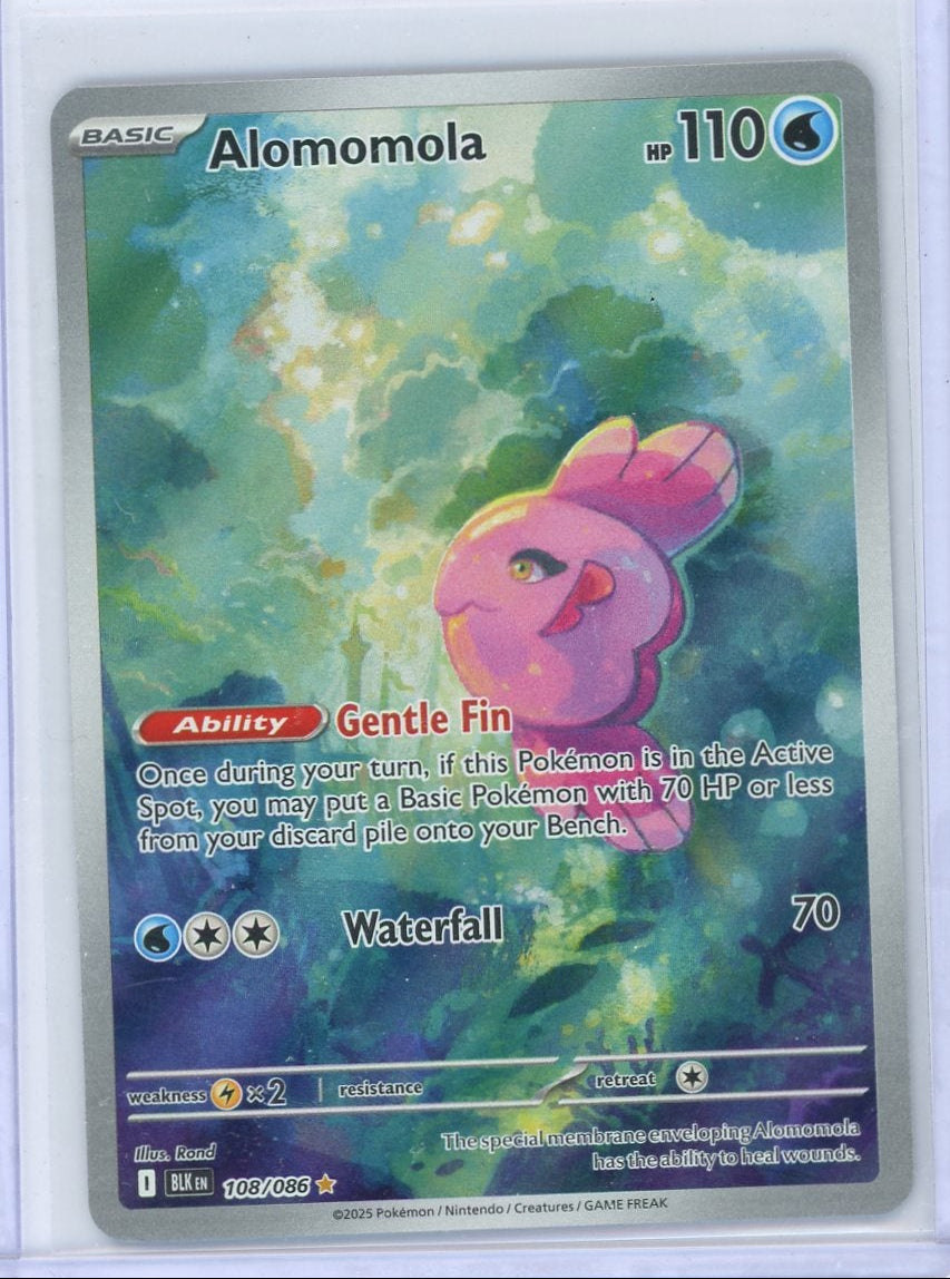 Alomomola Pokémon Black Bolt Illustration Rare #108/086