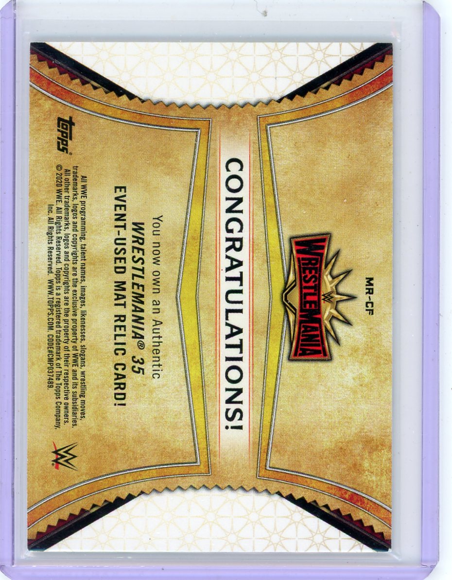 Charlotte Flair 2020 Topps WWE Wrestlemania 35 Event-Used Mat Relic #'d 68/199